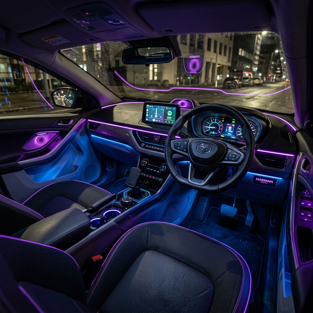 Tata Nexon custom ambient lighting